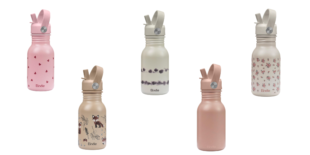 Back to pre-school: cool to school with the new collection by Elodie - new colors and prints water bottles child